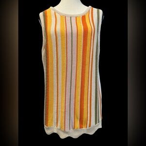 Striped Knit Sweater Vest